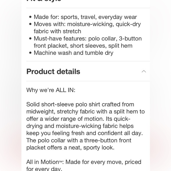 Men's Textured Polo Shirt - All In Motion™
Black XL new - Picture 4 of 5